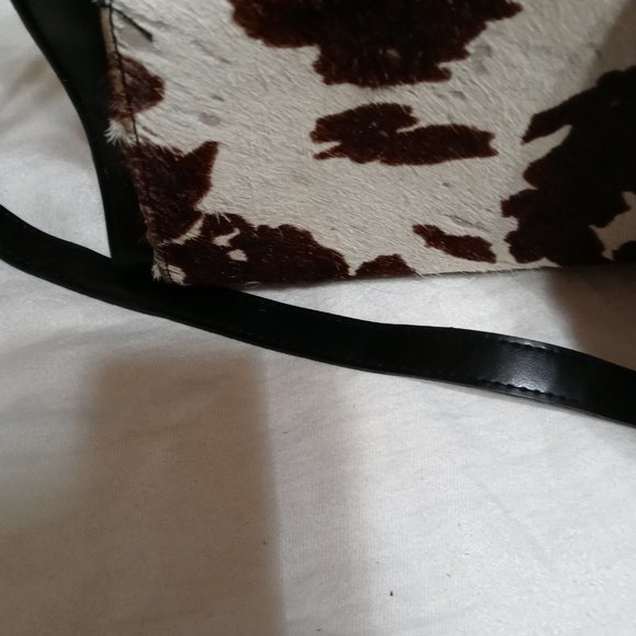 Vintage black and cow hide awesome "cool" purse - Picture 5 of 7